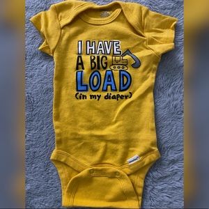 Onesie’s Baby Boy Short Sleeve Construction Bodysuit - 0-3 Months